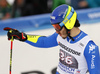 Giovanni Borsotti of Italy reacts in finish of the second run of the men giant slalom race of the Audi FIS Alpine skiing World cup in Garmisch-Partenkirchen, Germany. Men giant slalom race of the Audi FIS Alpine skiing World cup was held on Kandahar track in Garmisch-Partenkirchen, Germany, on Sunday, 28th of January 2018.
