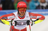 Leif Kristian Nestvold-Haugen of Norway reacts in finish of the second run of the men giant slalom race of the Audi FIS Alpine skiing World cup in Garmisch-Partenkirchen, Germany. Men giant slalom race of the Audi FIS Alpine skiing World cup was held on Kandahar track in Garmisch-Partenkirchen, Germany, on Sunday, 28th of January 2018.
