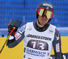 Third placed Ted Ligety of USA reacts in finish of the second run of the men giant slalom race of the Audi FIS Alpine skiing World cup in Garmisch-Partenkirchen, Germany. Men giant slalom race of the Audi FIS Alpine skiing World cup was held on Kandahar track in Garmisch-Partenkirchen, Germany, on Sunday, 28th of January 2018.
