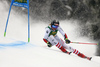 Manuel Feller of Austria skiing in the first run of the men giant slalom race of the Audi FIS Alpine skiing World cup in Kranjska Gora, Slovenia. Men giant slalom race of the Audi FIS Alpine skiing World cup was held on Podkoren track in Kranjska Gora, Slovenia, on Saturday, 4th of March 2018.
