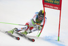 Justin Murisier of Switzerland skiing in the first run of the men giant slalom race of the Audi FIS Alpine skiing World cup in Kranjska Gora, Slovenia. Men giant slalom race of the Audi FIS Alpine skiing World cup was held on Podkoren track in Kranjska Gora, Slovenia, on Saturday, 4th of March 2018.
