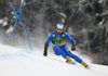 Manfred Moelgg of Italy skiing in the first run of the men giant slalom race of the Audi FIS Alpine skiing World cup in Kranjska Gora, Slovenia. Men giant slalom race of the Audi FIS Alpine skiing World cup was held on Podkoren track in Kranjska Gora, Slovenia, on Saturday, 4th of March 2018.
