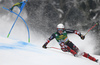 Filip Zubcic of Croatia skiing in the first run of the men giant slalom race of the Audi FIS Alpine skiing World cup in Kranjska Gora, Slovenia. Men giant slalom race of the Audi FIS Alpine skiing World cup was held on Podkoren track in Kranjska Gora, Slovenia, on Saturday, 4th of March 2018.
