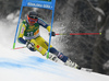Andre Myhrer of Sweden skiing in the first run of the men giant slalom race of the Audi FIS Alpine skiing World cup in Kranjska Gora, Slovenia. Men giant slalom race of the Audi FIS Alpine skiing World cup was held on Podkoren track in Kranjska Gora, Slovenia, on Saturday, 4th of March 2018.
