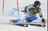 Samu Torsti of Finland skiing in the first run of the men giant slalom race of the Audi FIS Alpine skiing World cup in Kranjska Gora, Slovenia. Men giant slalom race of the Audi FIS Alpine skiing World cup was held on Podkoren track in Kranjska Gora, Slovenia, on Saturday, 4th of March 2018.
