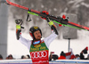 Winner Marcel Hirscher of Austria celebrates after the men giant slalom race of the Audi FIS Alpine skiing World cup in Kranjska Gora, Slovenia. Men giant slalom race of the Audi FIS Alpine skiing World cup was held on Podkoren track in Kranjska Gora, Slovenia, on Saturday, 4th of March 2018..
