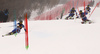 Nolan Kasper of USA skiing in the first run of the men slalom race of the Audi FIS Alpine skiing World cup in Kranjska Gora, Slovenia. Men slalom race of the Audi FIS Alpine skiing World cup was held on Podkoren track in Kranjska Gora, Slovenia, on Sunday, 4th of March 2018.
