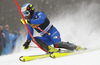 Manfred Moelgg of Italy skiing in the first run of the men slalom race of the Audi FIS Alpine skiing World cup in Kranjska Gora, Slovenia. Men slalom race of the Audi FIS Alpine skiing World cup was held on Podkoren track in Kranjska Gora, Slovenia, on Sunday, 4th of March 2018.
