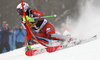 Henrik Kristoffersen of Norway skiing in the first run of the men slalom race of the Audi FIS Alpine skiing World cup in Kranjska Gora, Slovenia. Men slalom race of the Audi FIS Alpine skiing World cup was held on Podkoren track in Kranjska Gora, Slovenia, on Sunday, 4th of March 2018.
