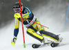 Andre Myhrer of Sweden skiing in the first run of the men slalom race of the Audi FIS Alpine skiing World cup in Kranjska Gora, Slovenia. Men slalom race of the Audi FIS Alpine skiing World cup was held on Podkoren track in Kranjska Gora, Slovenia, on Sunday, 4th of March 2018.
