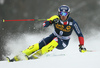 Dave Ryding of Great Britain skiing in the first run of the men slalom race of the Audi FIS Alpine skiing World cup in Kranjska Gora, Slovenia. Men slalom race of the Audi FIS Alpine skiing World cup was held on Podkoren track in Kranjska Gora, Slovenia, on Sunday, 4th of March 2018.
