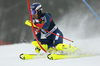 Dave Ryding of Great Britain skiing in the first run of the men slalom race of the Audi FIS Alpine skiing World cup in Kranjska Gora, Slovenia. Men slalom race of the Audi FIS Alpine skiing World cup was held on Podkoren track in Kranjska Gora, Slovenia, on Sunday, 4th of March 2018.
