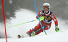 Sebastian Foss-Solevaag of Norway skiing in the first run of the men slalom race of the Audi FIS Alpine skiing World cup in Kranjska Gora, Slovenia. Men slalom race of the Audi FIS Alpine skiing World cup was held on Podkoren track in Kranjska Gora, Slovenia, on Sunday, 4th of March 2018.
