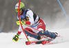 Ramon Zenhaeusern of Switzerland skiing in the first run of the men slalom race of the Audi FIS Alpine skiing World cup in Kranjska Gora, Slovenia. Men slalom race of the Audi FIS Alpine skiing World cup was held on Podkoren track in Kranjska Gora, Slovenia, on Sunday, 4th of March 2018.
