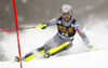 Julien Lizeroux of France skiing in the first run of the men slalom race of the Audi FIS Alpine skiing World cup in Kranjska Gora, Slovenia. Men slalom race of the Audi FIS Alpine skiing World cup was held on Podkoren track in Kranjska Gora, Slovenia, on Sunday, 4th of March 2018.
