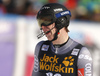 Clement Noel of France reacts in finish of the second run of the men slalom race of the Audi FIS Alpine skiing World cup in Kranjska Gora, Slovenia. Men slalom race of the Audi FIS Alpine skiing World cup was held on Podkoren track in Kranjska Gora, Slovenia, on Sunday, 4th of March 2018.
