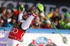 Winner Marcel Hirscher of Austria reacts in finish of the second run of the men slalom race of the Audi FIS Alpine skiing World cup in Kranjska Gora, Slovenia. Men slalom race of the Audi FIS Alpine skiing World cup was held on Podkoren track in Kranjska Gora, Slovenia, on Sunday, 4th of March 2018.
