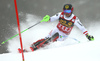 Marcel Hirscher of Austria skiing in the first run of the men slalom race of the Audi FIS Alpine skiing World cup in Kranjska Gora, Slovenia. Men slalom race of the Audi FIS Alpine skiing World cup was held on Podkoren track in Kranjska Gora, Slovenia, on Sunday, 4th of March 2018.
