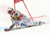 Viktoria Rebensburg of Germany skiing in the first run of the women giant slalom race of the Audi FIS Alpine skiing World cup in Soelden, Austria. First women race of the Audi FIS Alpine skiing World cup season 2018-2019 was held on Rettenbach glacier above Soelden, Austria, on Saturday, 27th of October 2018.
