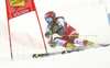 Ricarda Haaser of Austria skiing in the first run of the women giant slalom race of the Audi FIS Alpine skiing World cup in Soelden, Austria. First women race of the Audi FIS Alpine skiing World cup season 2018-2019 was held on Rettenbach glacier above Soelden, Austria, on Saturday, 27th of October 2018.
