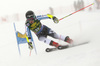 Erika Pykalainen of Finland skiing in the first run of the women giant slalom race of the Audi FIS Alpine skiing World cup in Soelden, Austria. First women race of the Audi FIS Alpine skiing World cup season 2018-2019 was held on Rettenbach glacier above Soelden, Austria, on Saturday, 27th of October 2018.

