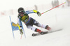 Erika Pykalainen of Finland skiing in the first run of the women giant slalom race of the Audi FIS Alpine skiing World cup in Soelden, Austria. First women race of the Audi FIS Alpine skiing World cup season 2018-2019 was held on Rettenbach glacier above Soelden, Austria, on Saturday, 27th of October 2018.
