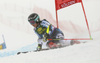 Erika Pykalainen of Finland skiing in the first run of the women giant slalom race of the Audi FIS Alpine skiing World cup in Soelden, Austria. First women race of the Audi FIS Alpine skiing World cup season 2018-2019 was held on Rettenbach glacier above Soelden, Austria, on Saturday, 27th of October 2018.

