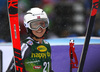 Kristin Lysdahl of Norway reacts in finish of the second run of the women giant slalom race of the Audi FIS Alpine skiing World cup in Soelden, Austria. First women race of the Audi FIS Alpine skiing World cup season 2018-2019 was held on Rettenbach glacier above Soelden, Austria, on Saturday, 27th of October 2018.
