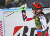 Stephanie Brunner of Austria reacts in finish of the second run of the women giant slalom race of the Audi FIS Alpine skiing World cup in Soelden, Austria. First women race of the Audi FIS Alpine skiing World cup season 2018-2019 was held on Rettenbach glacier above Soelden, Austria, on Saturday, 27th of October 2018.
