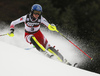 Bernadette Schild of Austria skiing in the first run of the women slalom race of the Audi FIS Alpine skiing World cup on Sljeme above Zagreb, Croatia. Women slalom race of the Audi FIS Alpine skiing World cup season 2018-2019 was held on Sljeme above Zagreb, Croatia, on Saturday, 5thth of January 2019.
