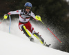 Bernadette Schild of Austria skiing in the first run of the women slalom race of the Audi FIS Alpine skiing World cup on Sljeme above Zagreb, Croatia. Women slalom race of the Audi FIS Alpine skiing World cup season 2018-2019 was held on Sljeme above Zagreb, Croatia, on Saturday, 5thth of January 2019.
