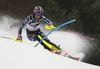 Frida Hansdotter of Sweden skiing in the first run of the women slalom race of the Audi FIS Alpine skiing World cup on Sljeme above Zagreb, Croatia. Women slalom race of the Audi FIS Alpine skiing World cup season 2018-2019 was held on Sljeme above Zagreb, Croatia, on Saturday, 5thth of January 2019.
