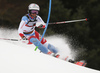 Michelle Gisin of Switzerland skiing in the first run of the women slalom race of the Audi FIS Alpine skiing World cup on Sljeme above Zagreb, Croatia. Women slalom race of the Audi FIS Alpine skiing World cup season 2018-2019 was held on Sljeme above Zagreb, Croatia, on Saturday, 5thth of January 2019.
