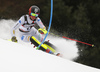 Chiara Costazza of Italy skiing in the first run of the women slalom race of the Audi FIS Alpine skiing World cup on Sljeme above Zagreb, Croatia. Women slalom race of the Audi FIS Alpine skiing World cup season 2018-2019 was held on Sljeme above Zagreb, Croatia, on Saturday, 5thth of January 2019.
