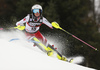 Katharina Truppe of Austria skiing in the first run of the women slalom race of the Audi FIS Alpine skiing World cup on Sljeme above Zagreb, Croatia. Women slalom race of the Audi FIS Alpine skiing World cup season 2018-2019 was held on Sljeme above Zagreb, Croatia, on Saturday, 5thth of January 2019.
