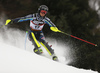 Emelie Wikstroem of Sweden skiing in the first run of the women slalom race of the Audi FIS Alpine skiing World cup on Sljeme above Zagreb, Croatia. Women slalom race of the Audi FIS Alpine skiing World cup season 2018-2019 was held on Sljeme above Zagreb, Croatia, on Saturday, 5thth of January 2019.
