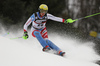 Carole Bissig of Switzerland skiing in the first run of the women slalom race of the Audi FIS Alpine skiing World cup on Sljeme above Zagreb, Croatia. Women slalom race of the Audi FIS Alpine skiing World cup season 2018-2019 was held on Sljeme above Zagreb, Croatia, on Saturday, 5thth of January 2019.
