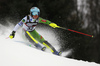 Meta Hrovat of Slovenia skiing in the first run of the women slalom race of the Audi FIS Alpine skiing World cup on Sljeme above Zagreb, Croatia. Women slalom race of the Audi FIS Alpine skiing World cup season 2018-2019 was held on Sljeme above Zagreb, Croatia, on Saturday, 5thth of January 2019.
