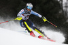 Nella Korpio of Finland skiing in the first run of the women slalom race of the Audi FIS Alpine skiing World cup on Sljeme above Zagreb, Croatia. Women slalom race of the Audi FIS Alpine skiing World cup season 2018-2019 was held on Sljeme above Zagreb, Croatia, on Saturday, 5thth of January 2019.
