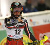 Erin Mielzynski of Canada reacts in the finish of the second run of the women slalom race of the Audi FIS Alpine skiing World cup on Sljeme above Zagreb, Croatia. Women slalom race of the Audi FIS Alpine skiing World cup season 2018-2019 was held on Sljeme above Zagreb, Croatia, on Saturday, 5thth of January 2019.
