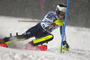 Nella Korpio of Finland skiing in the first run of the women slalom race of the Audi FIS Alpine skiing World cup Flachau, Austria. Women slalom race of the Audi FIS Alpine skiing World cup season 2018-2019 was held Flachau, Austria, on Tuesday, 8th of January 2019.
