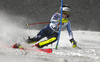 Nella Korpio of Finland skiing in the first run of the women slalom race of the Audi FIS Alpine skiing World cup Flachau, Austria. Women slalom race of the Audi FIS Alpine skiing World cup season 2018-2019 was held Flachau, Austria, on Tuesday, 8th of January 2019.
