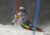 Nella Korpio of Finland skiing in the first run of the women slalom race of the Audi FIS Alpine skiing World cup Flachau, Austria. Women slalom race of the Audi FIS Alpine skiing World cup season 2018-2019 was held Flachau, Austria, on Tuesday, 8th of January 2019.
