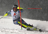 Anna Swenn Larsson of Sweden skiing in the first run of the women slalom race of the Audi FIS Alpine skiing World cup Flachau, Austria. Women slalom race of the Audi FIS Alpine skiing World cup season 2018-2019 was held Flachau, Austria, on Tuesday, 8th of January 2019.
