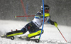 Anna Swenn Larsson of Sweden skiing in the first run of the women slalom race of the Audi FIS Alpine skiing World cup Flachau, Austria. Women slalom race of the Audi FIS Alpine skiing World cup season 2018-2019 was held Flachau, Austria, on Tuesday, 8th of January 2019.
