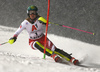 Katharina Liensberger of Austria skiing in the first run of the women slalom race of the Audi FIS Alpine skiing World cup Flachau, Austria. Women slalom race of the Audi FIS Alpine skiing World cup season 2018-2019 was held Flachau, Austria, on Tuesday, 8th of January 2019.
