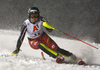 Laurence St-Germain of Canada skiing in the first run of the women slalom race of the Audi FIS Alpine skiing World cup Flachau, Austria. Women slalom race of the Audi FIS Alpine skiing World cup season 2018-2019 was held Flachau, Austria, on Tuesday, 8th of January 2019.
