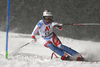 Michelle Gisin of Switzerland skiing in the first run of the women slalom race of the Audi FIS Alpine skiing World cup Flachau, Austria. Women slalom race of the Audi FIS Alpine skiing World cup season 2018-2019 was held Flachau, Austria, on Tuesday, 8th of January 2019.
