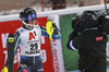 Ylva Staalnacke of Sweden reacts in finish of the second run of the women slalom race of the Audi FIS Alpine skiing World cup Flachau, Austria. Women slalom race of the Audi FIS Alpine skiing World cup season 2018-2019 was held Flachau, Austria, on Tuesday, 8th of January 2019.
