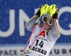 Christina Geiger of Germany reacts in finish of the second run of the women slalom race of the Audi FIS Alpine skiing World cup Flachau, Austria. Women slalom race of the Audi FIS Alpine skiing World cup season 2018-2019 was held Flachau, Austria, on Tuesday, 8th of January 2019.
